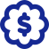 Badge Dollar Blue Logo